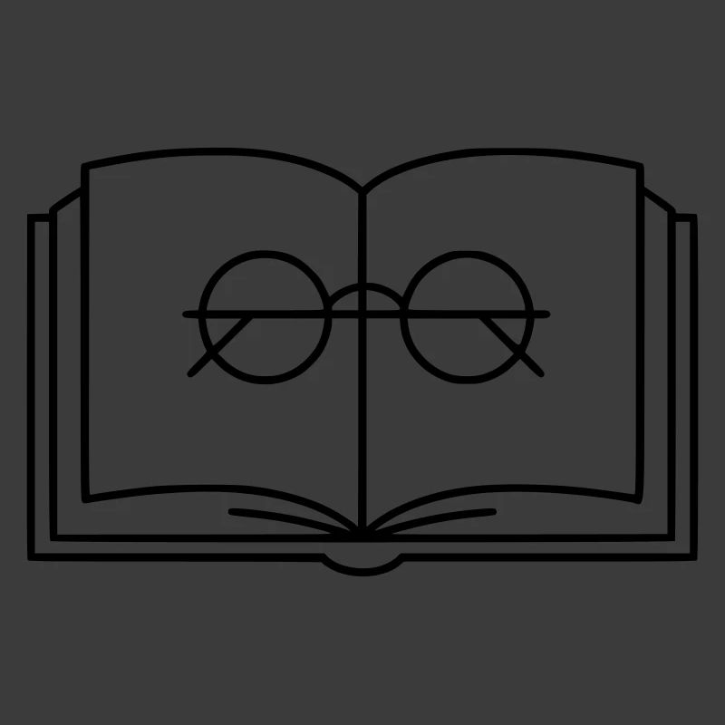Offenes Buch Brille Lesebrille