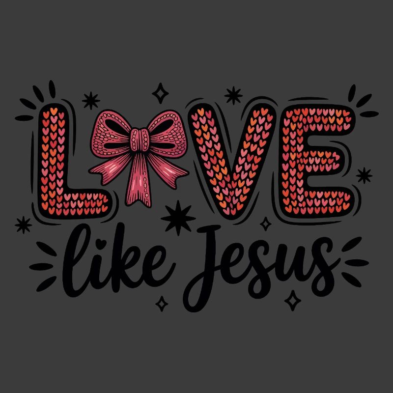 Love Like Jesus Heart Scripture Bow
