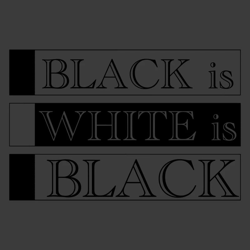 Noir c’est blanc c’est noir - Typographie minimale