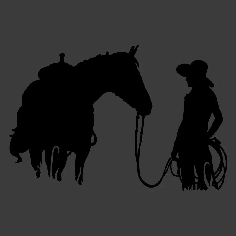 Frau mit Pferd