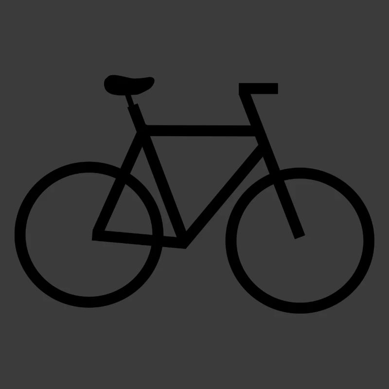 Einfaches Fahrrad-Logo-Schattenbild