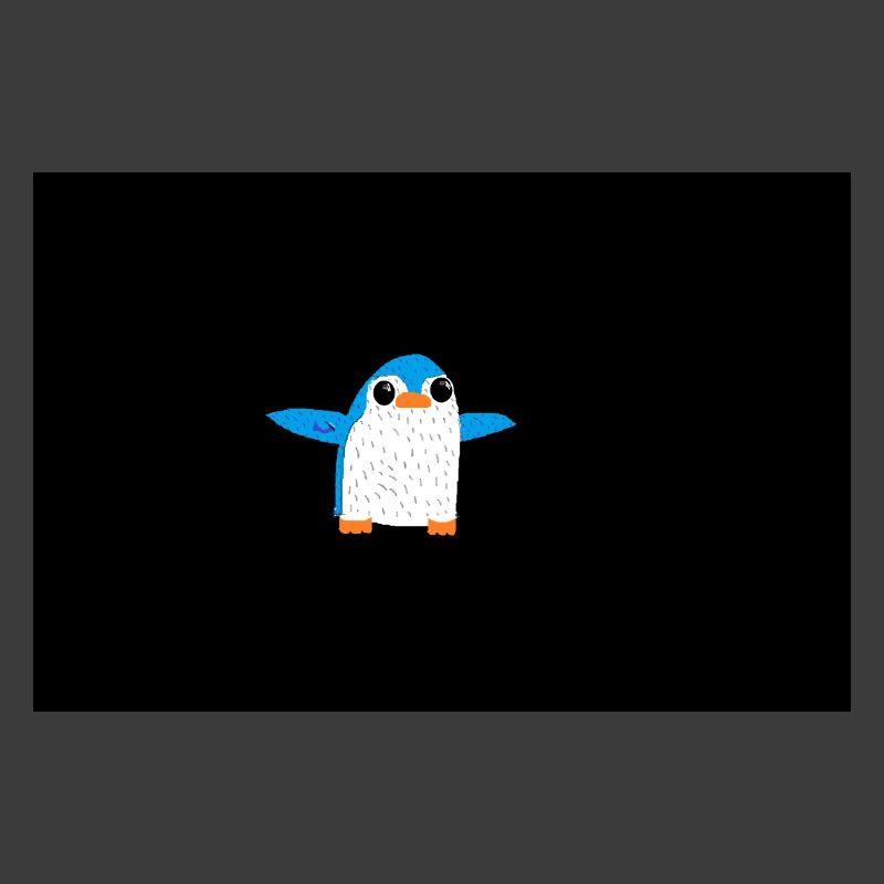 Blauer Pinguin Flügelheld
