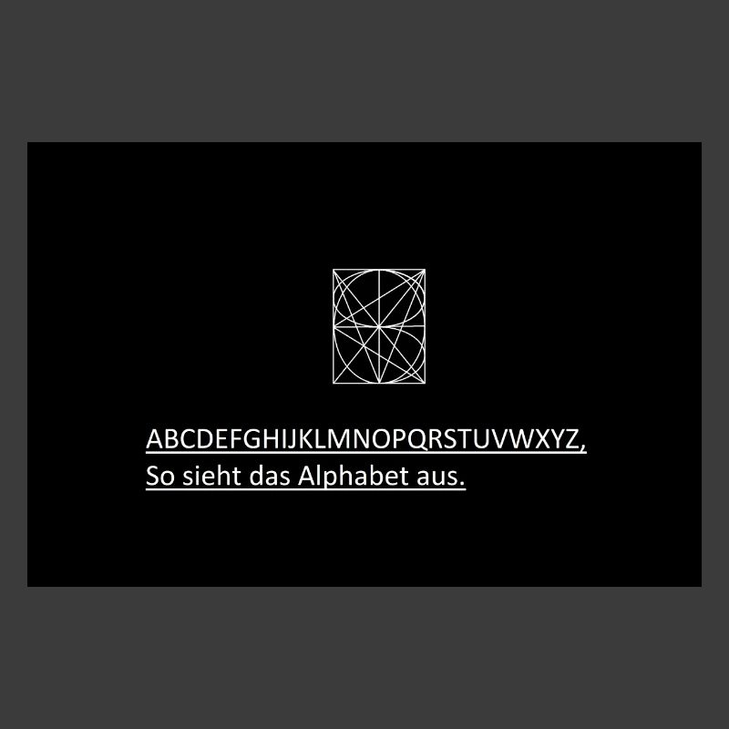 Geometrisches Alphabet Quadrat