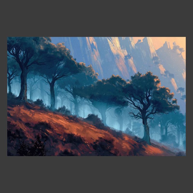 Waldlandschaft Illustration Poster