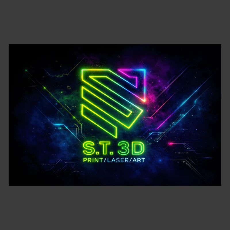 S.T.3D Neon Laser Art