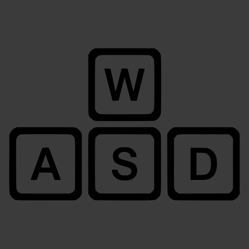 WASD Keys PC Gaming Nerd Vector