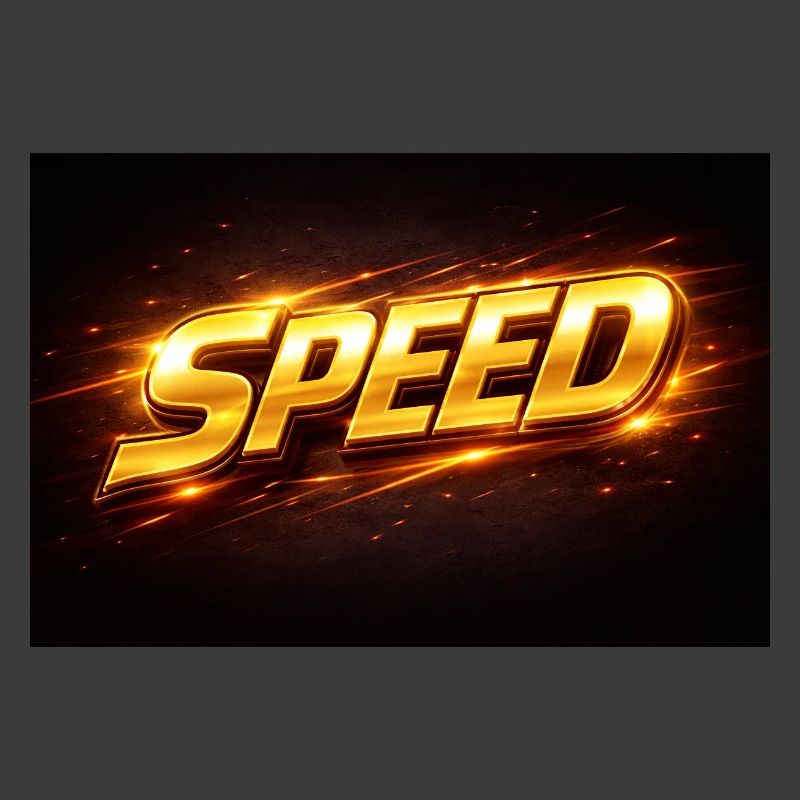 Golden Neon Speed Design