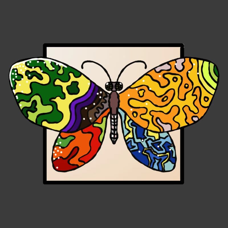Multicolored Psyedelic Butterfly
