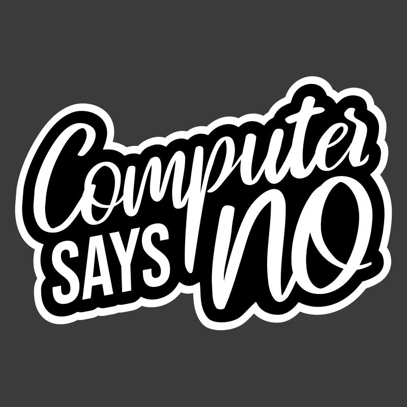 L’ordinateur dit pas de technique drôle de nerd programmeur