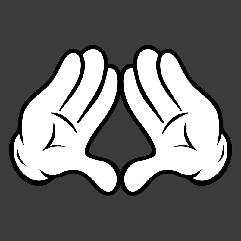 Comic Style Hands Diamond Pyramid Triangle Diamond