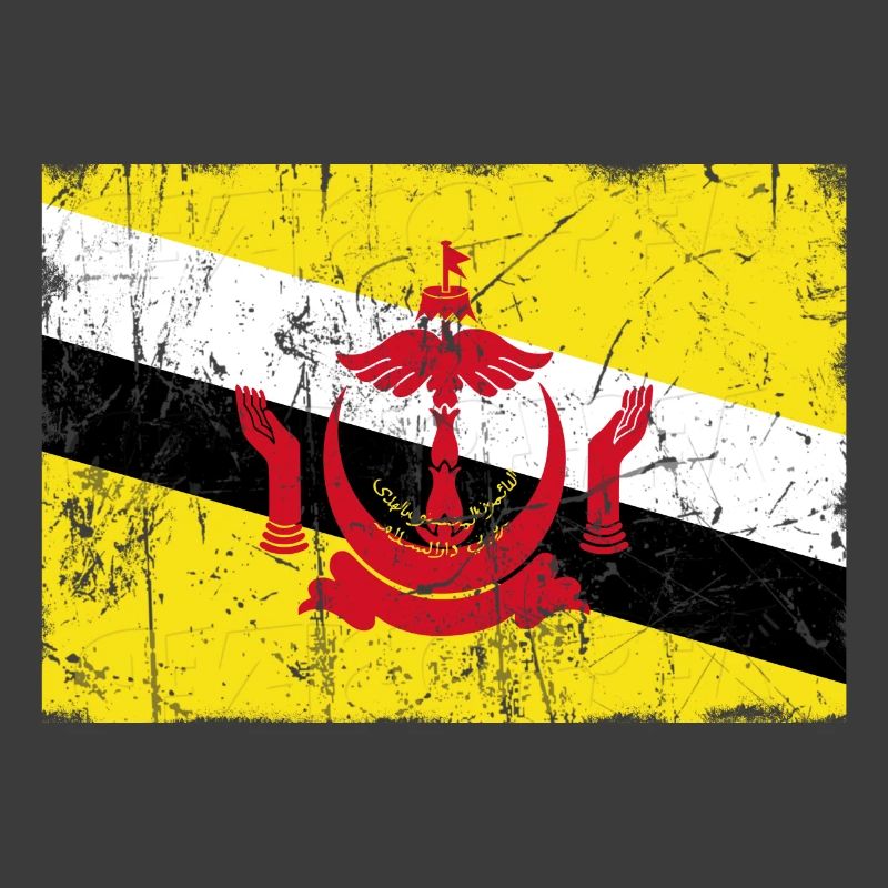 Brunei-Flaggenweinleseeffekt