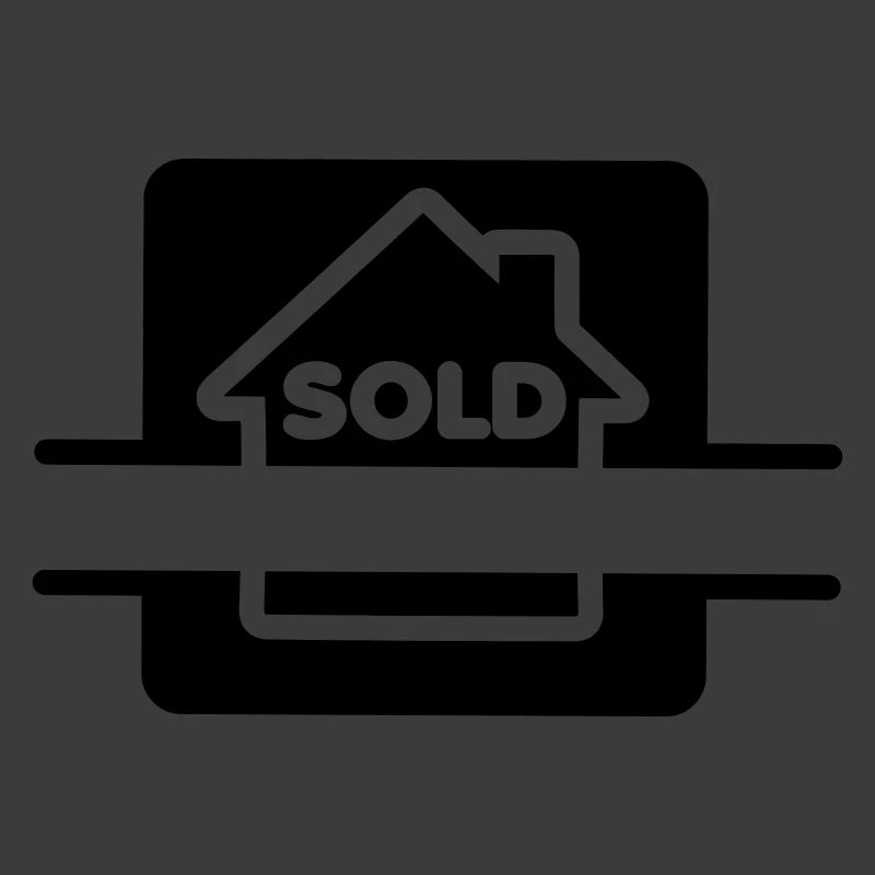Haus verkauft Schild Logo