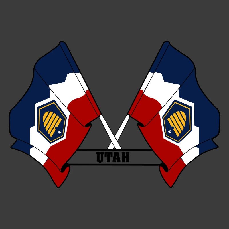 Two flags text UTAH