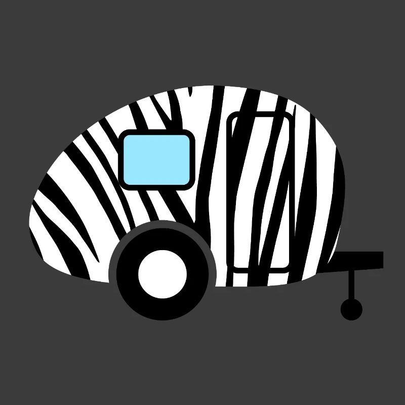 Caravan Caravan Zebra Pattern Holiday Camping