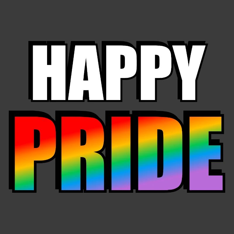 Lebendige Pride-Regenbogen-Typografie