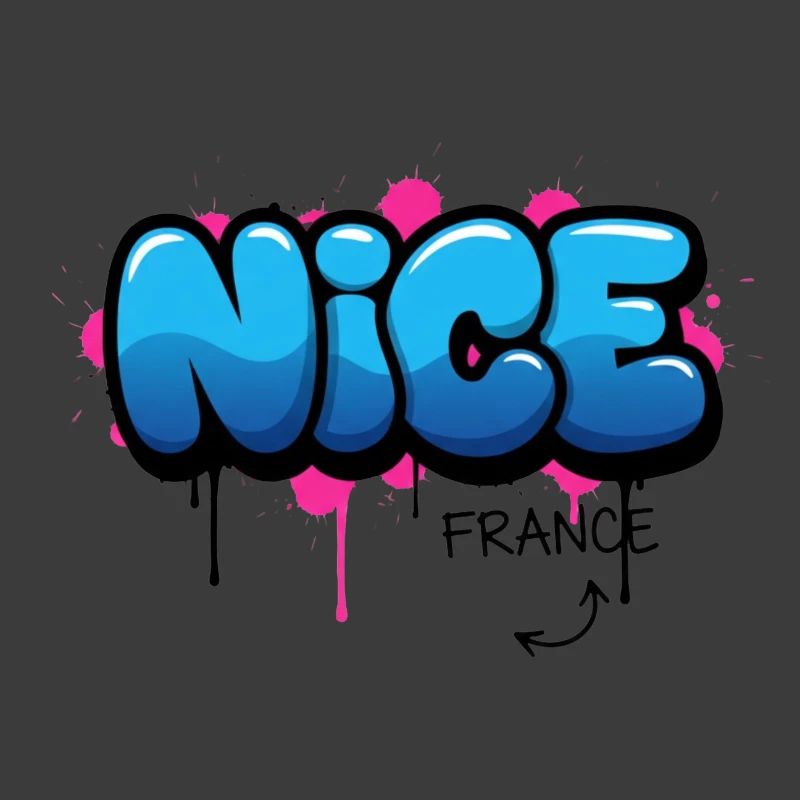 Graffiti-Stil mit Frankreich-Motiv