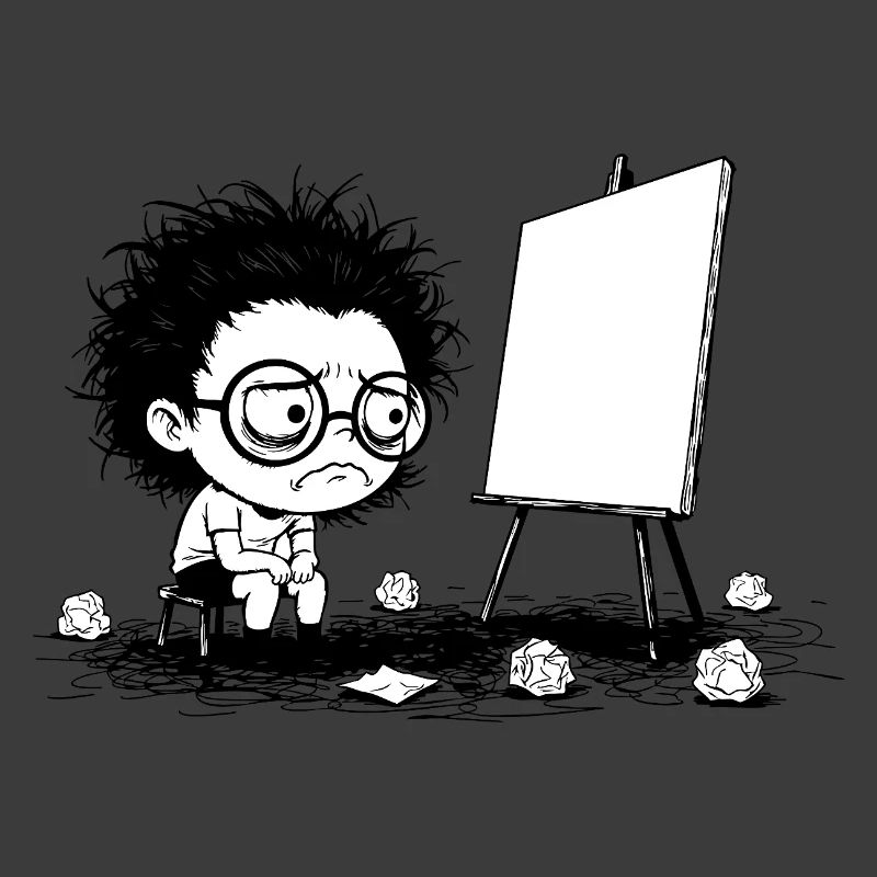 Artist Creative Blocking Empty Canvas Manga
