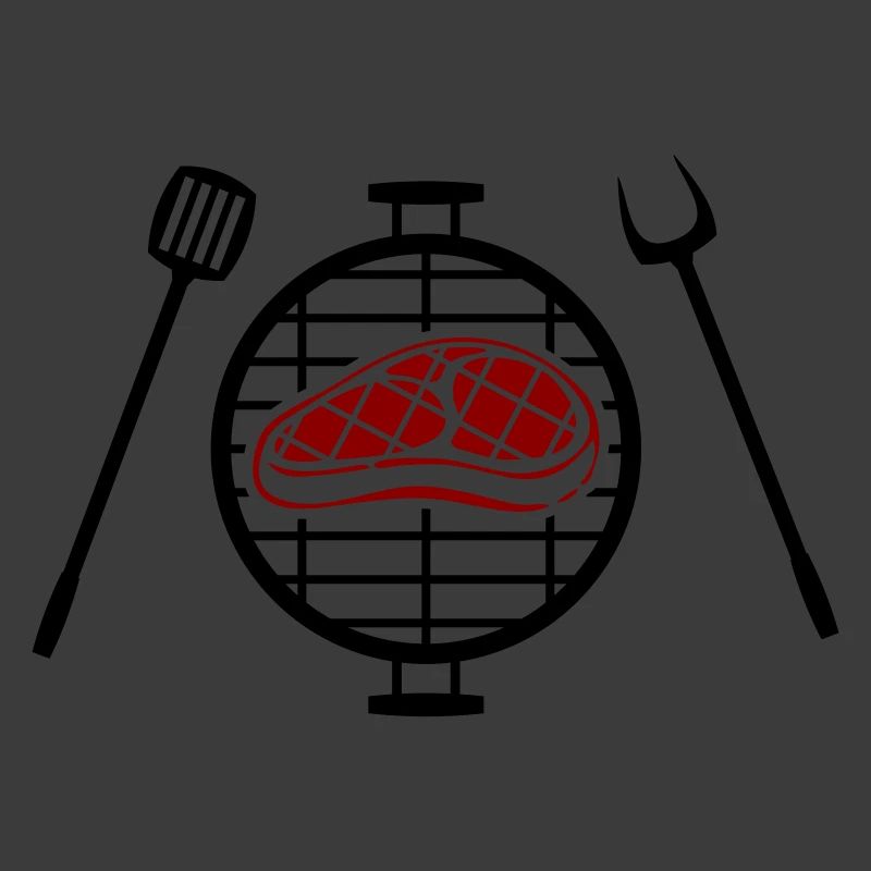 Rotes Steakmuster Print