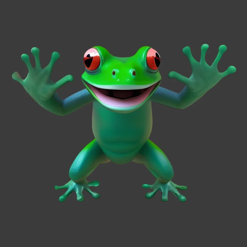 frosch stehend frei