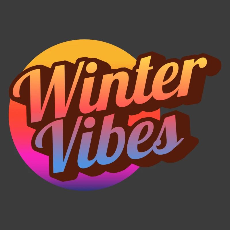Winter Vibes Retro Gradient