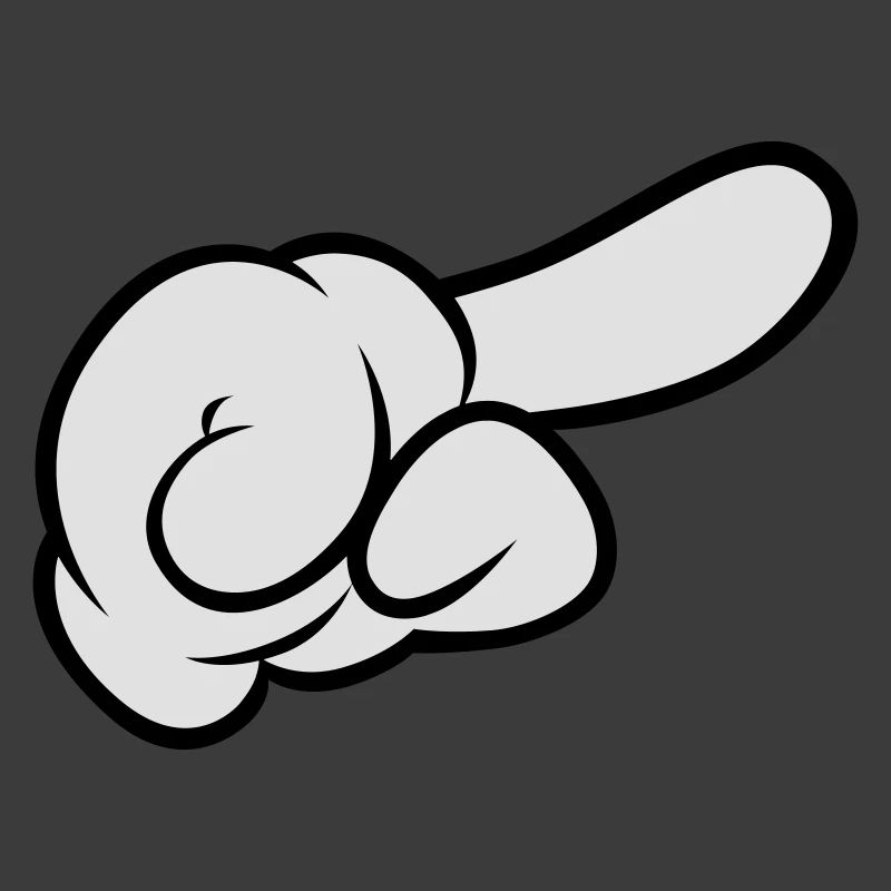 Comic Hand Pointing (Right)