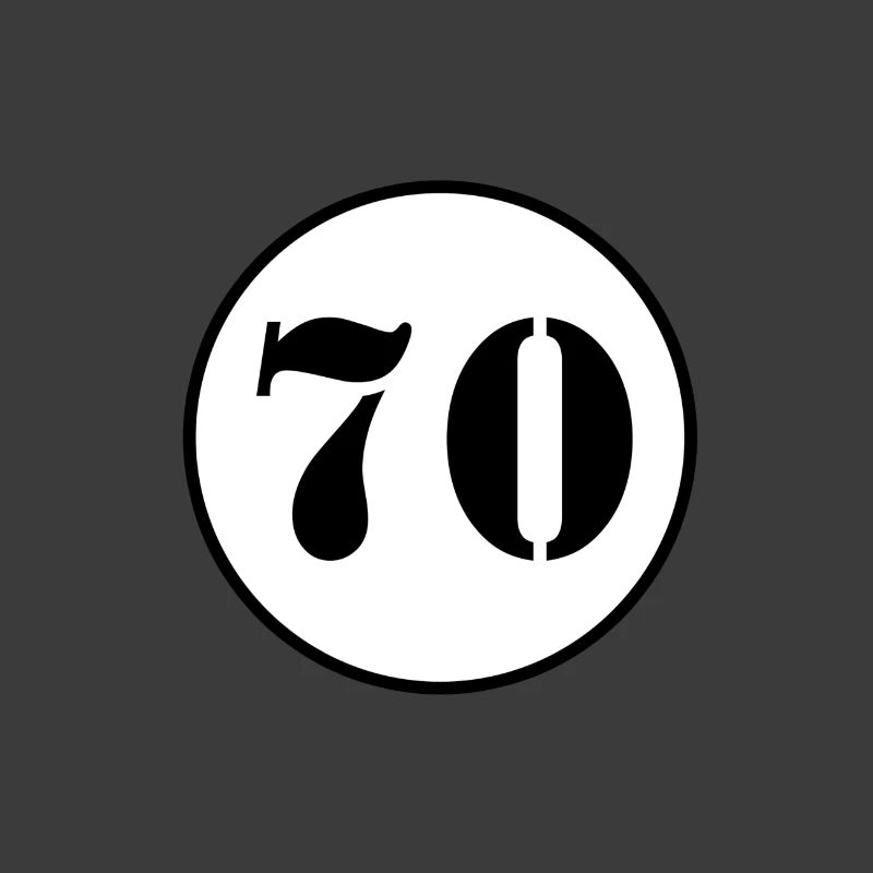 NUMMER 70 Siebzig Geburtstag Geschenk