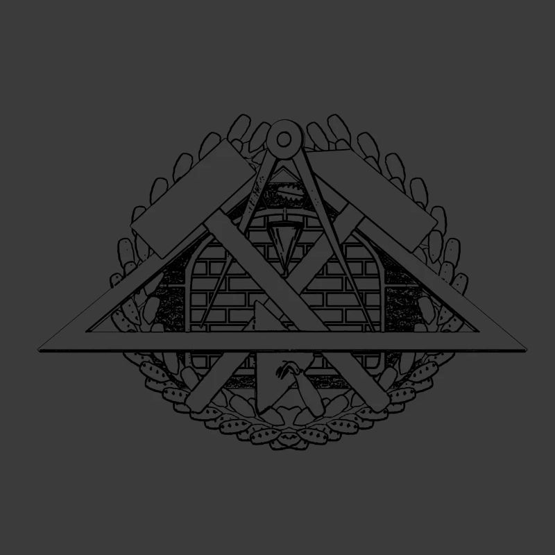 Pattern emblem symbol mason craft.