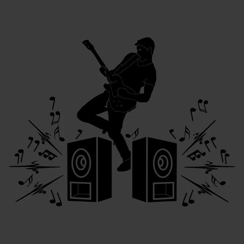 Gitarrist mit E-Gitarre