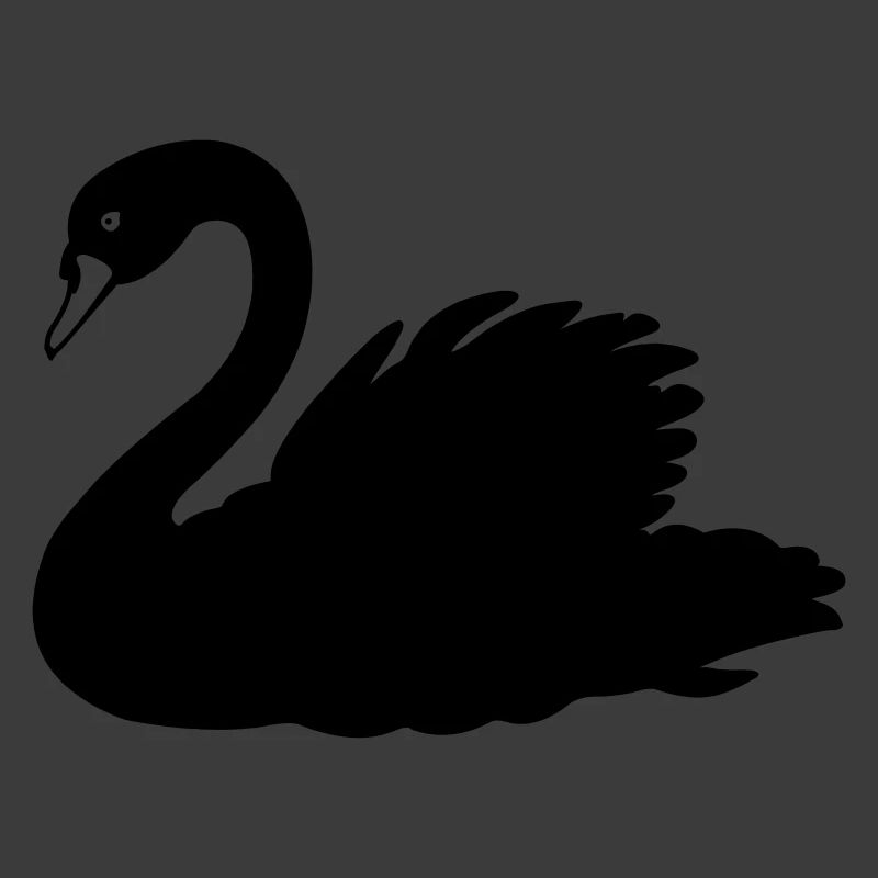 Schwarze Schwanen-Schattenfigur