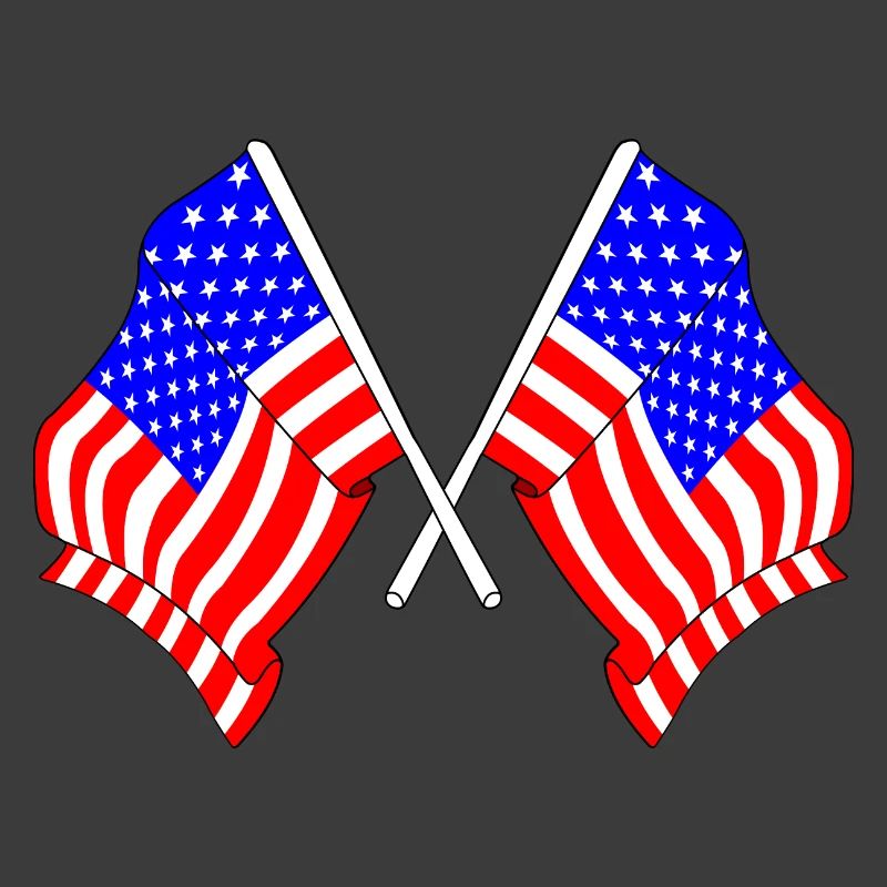 Zwei Flaggen USA