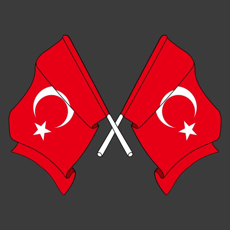 Two flags Turkey