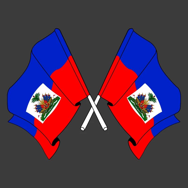 Zwei Flaggen Haiti