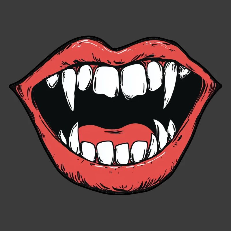 vampire mouth, sharp teeth, bite