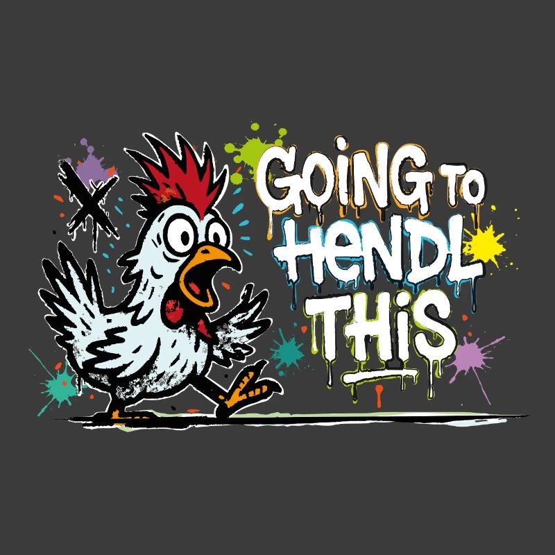 Going to Hendl This Graffiti Denglisch Spruch