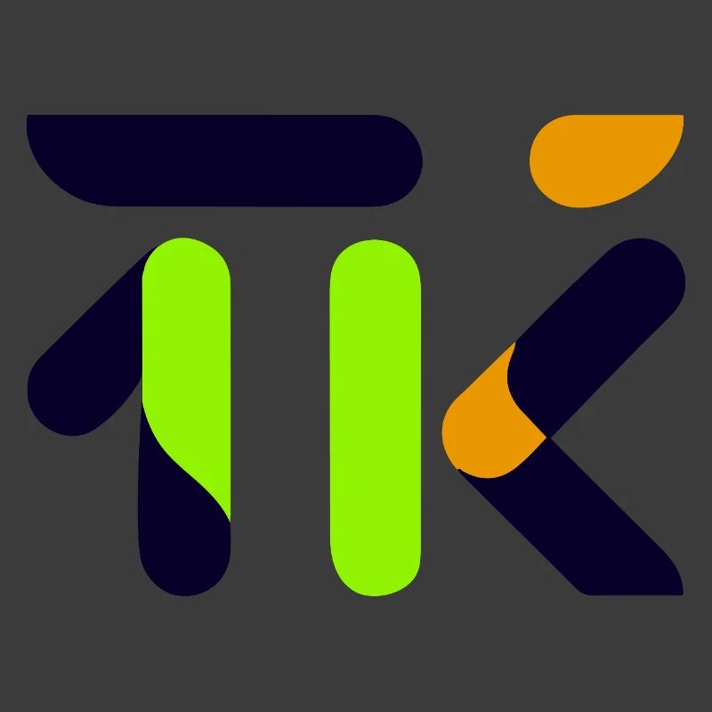 Neon Lime Abstract Glyph