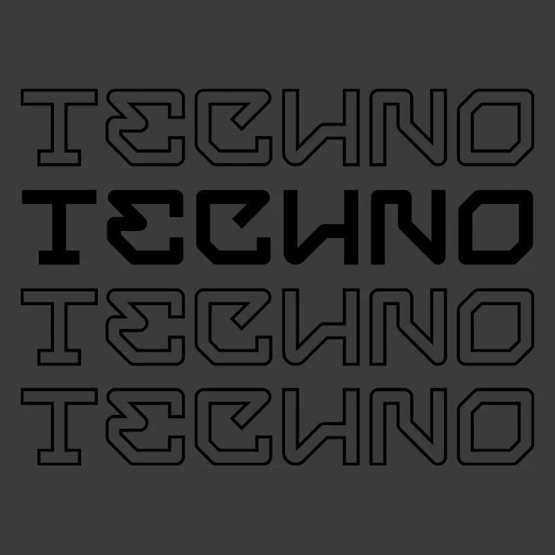 Techno-modernes Typografie-Logodesign