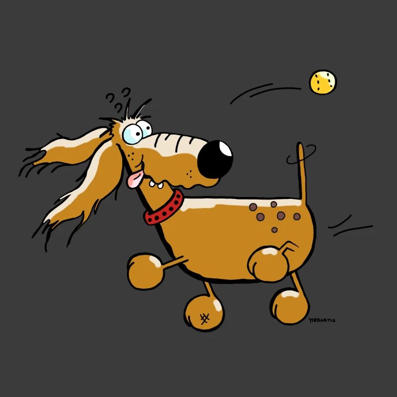 "Reingefallen" - Hund - Dackel - Flyball