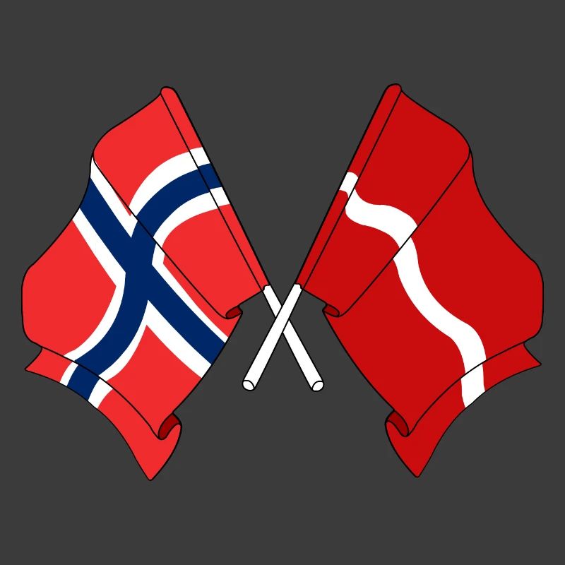 Drapeau de la Norvège, drapeau de la Lettonie