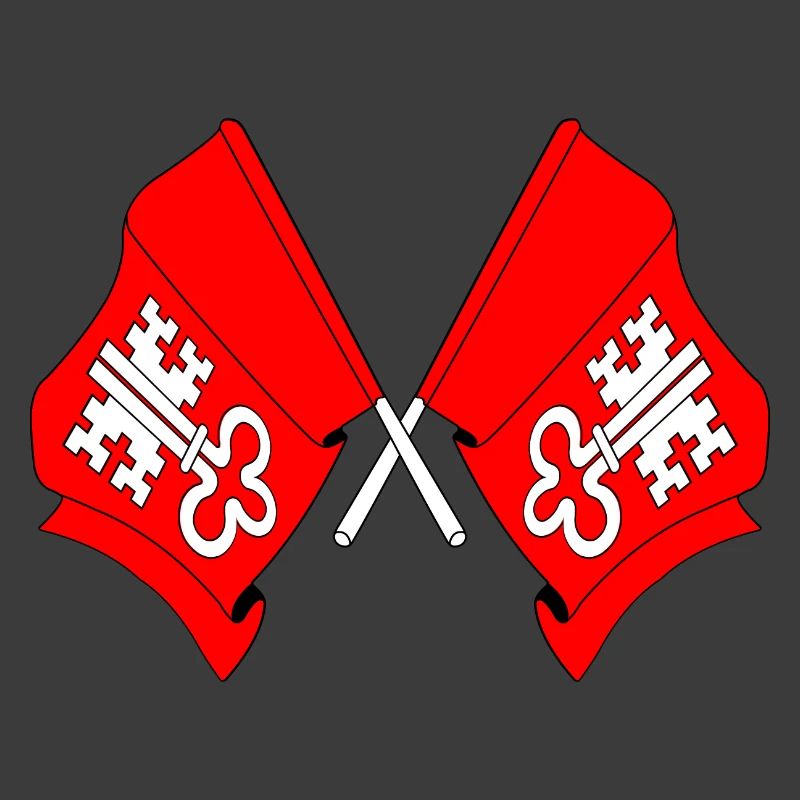 Deux drapeaux Nidwald Suisse