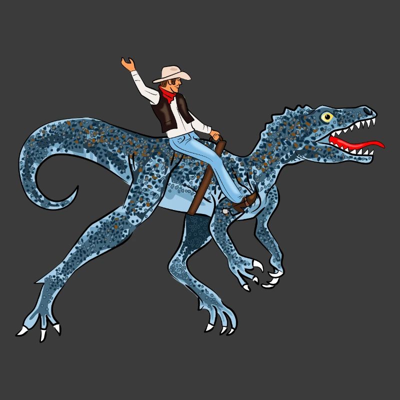 Abenteuerlicher Dinosaurier-Reiter