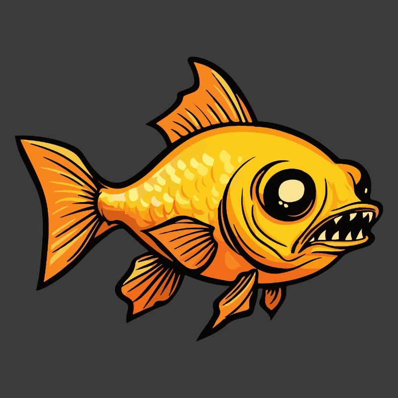 Goldfisch Halloween Comic Zombie