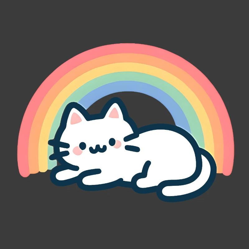 Süße Regenbogenkatze