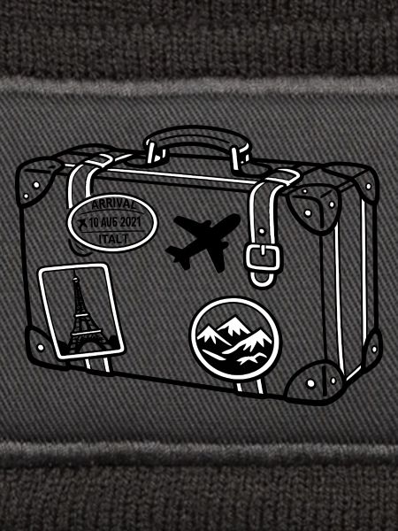 Monochromer Reisegepäckaufkleber