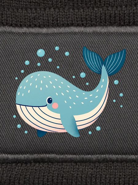 Blue Whale with Bubbles