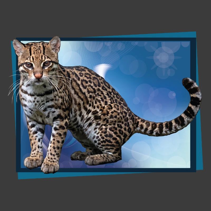 Blue Leopard Bokeh