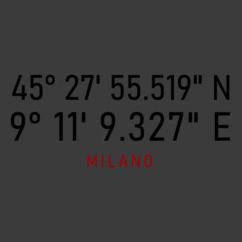 Milano Red Lettering Coordinates