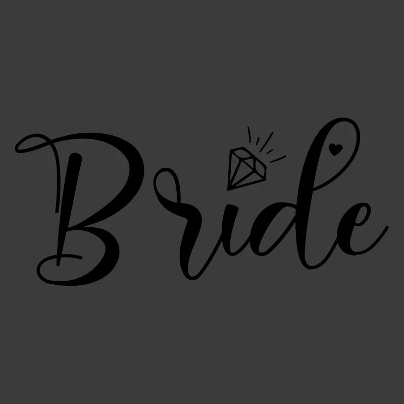Team Bride Heart Diamond, customizable