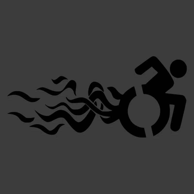 Flammendes Rollstuhlsymbol *