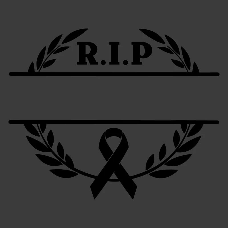 Laurel Wreath R.I.P monogram