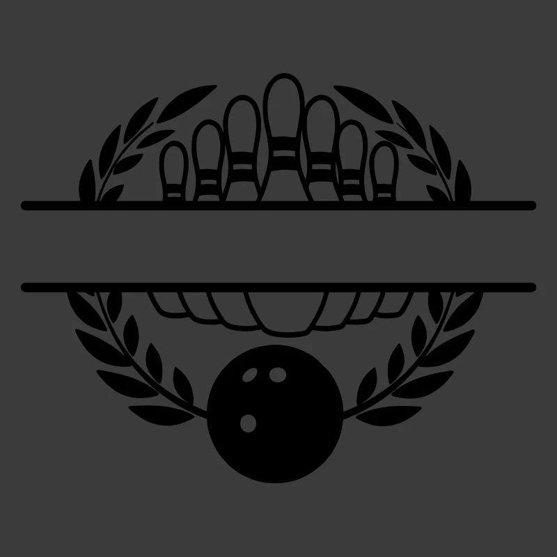 Bowling laurel wreath banner